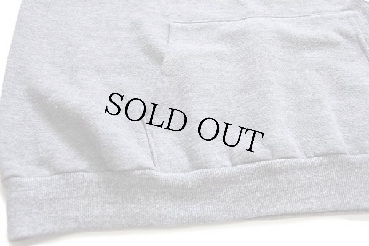 画像5: 80s USA製 Velva Sheen DEFIANCE STAFF ブルドッグ ツートン スウェットパーカー 杢グレー×紺 XL (5)