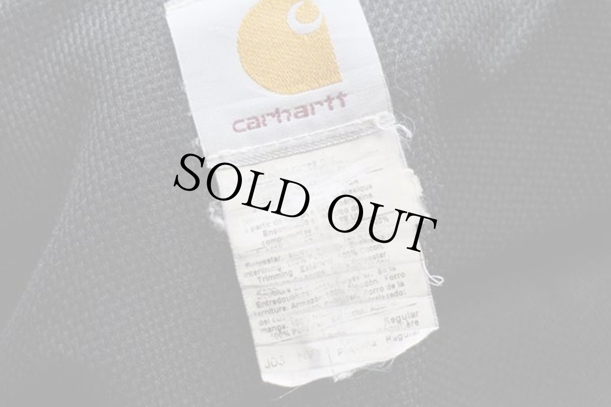 画像4: 00s メキシコ製 carharttカーハート ダック地 アクティブジャケット パーカー ネイビー S (4)