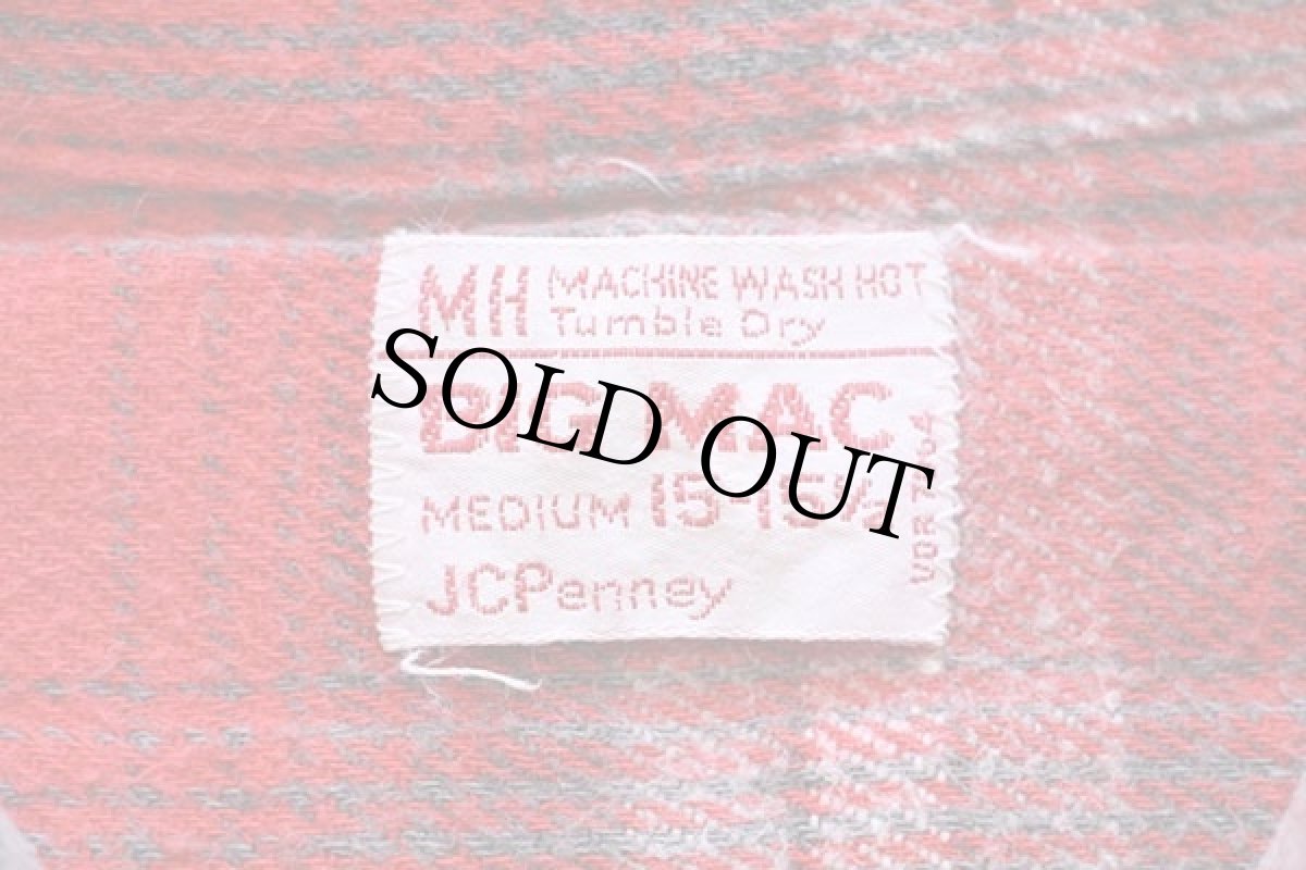 画像4: 70s JCPenney BIGMACビッグマック オンブレチェック コットン フランネルシャツ M (4)