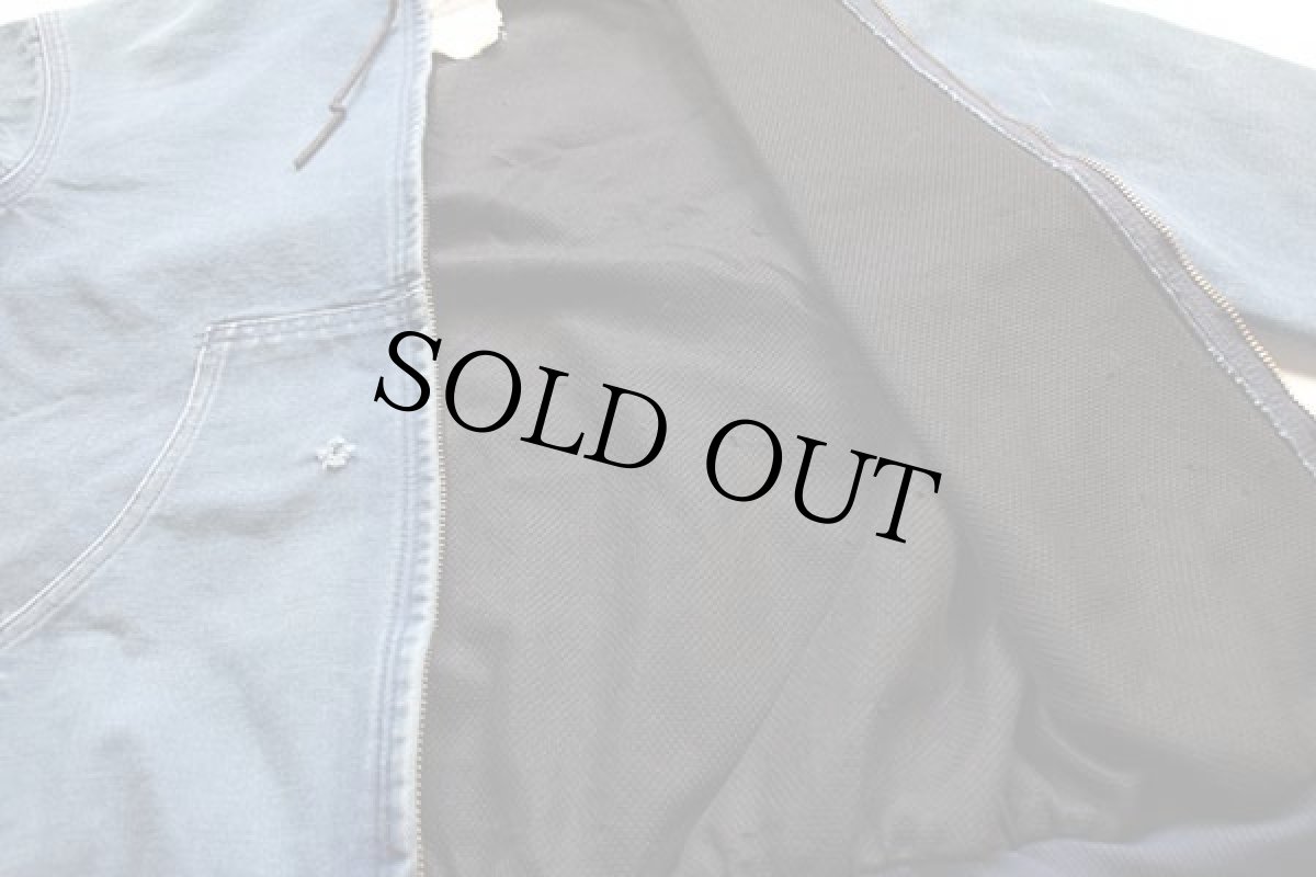 画像5: 00s メキシコ製 carharttカーハート ダック地 アクティブジャケット パーカー ネイビー S (5)