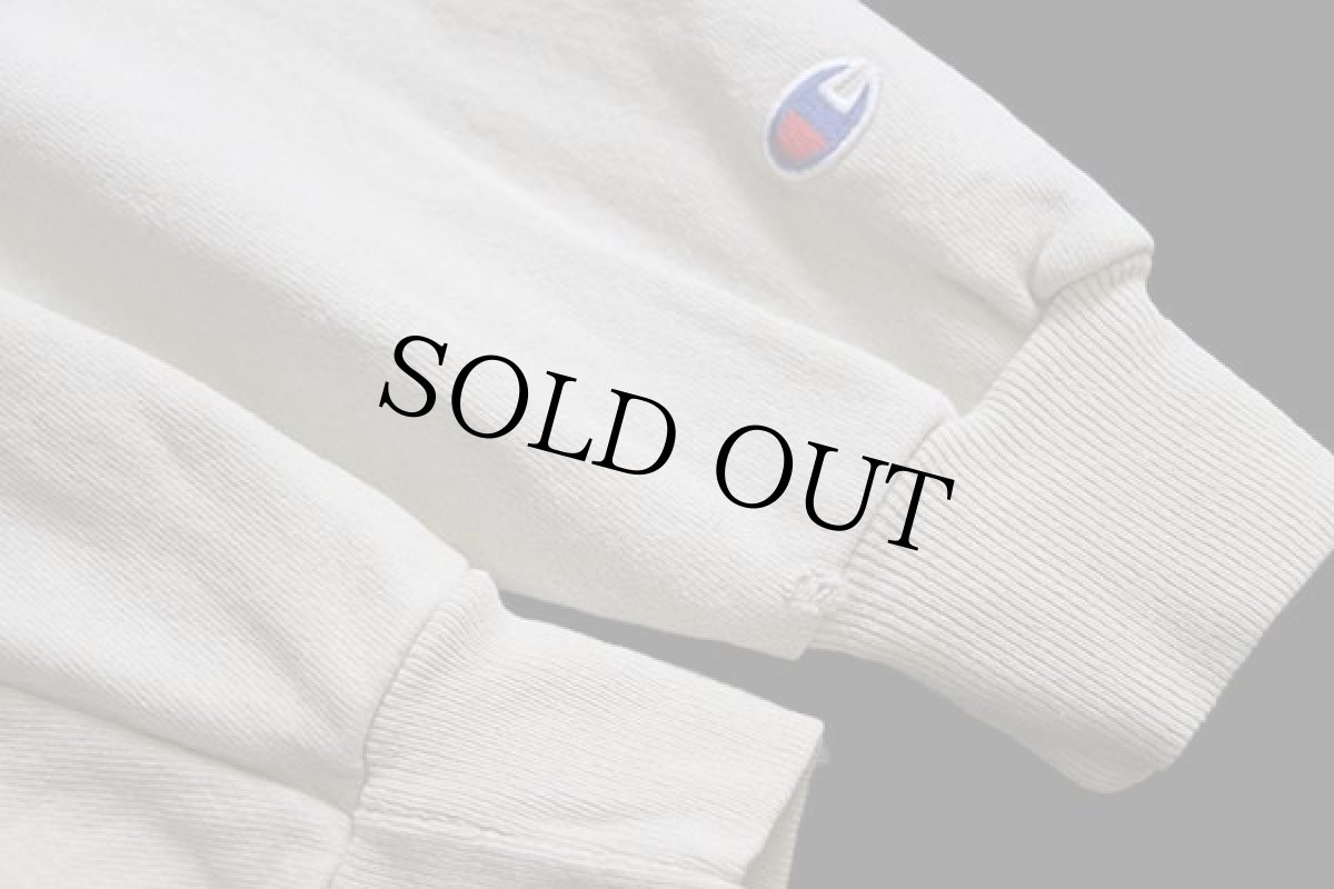 画像5: 90s メキシコ製 Championチャンピオン ワンポイント スクリプト ロゴ刺繍 前V スウェット アイボリー M (5)