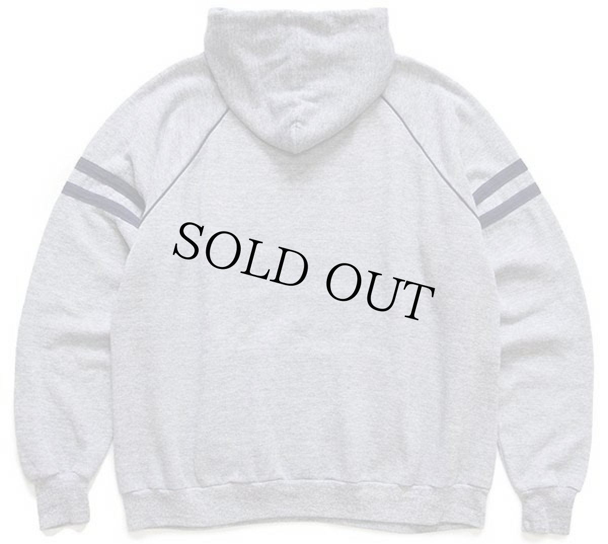 画像2: 80s USA製 Velva Sheen DEFIANCE STAFF ブルドッグ ツートン スウェットパーカー 杢グレー×紺 XL (2)