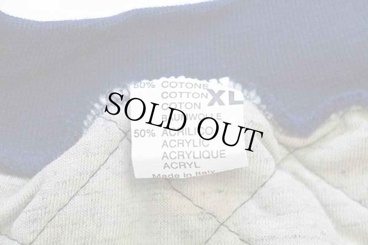 画像4: デッドストック★イタリア製 Assitalia パッチ付き スウェット キルティングベスト 紺 XL (4)