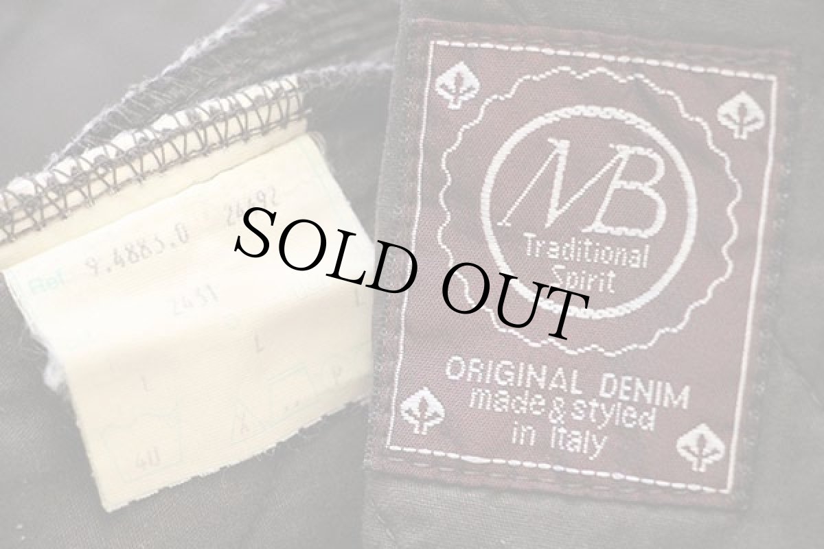 画像4: イタリア製 MB MULTIBLU 刺繍 コットン コーデュロイ キルティングベスト 焦げ茶 L★ジレ (4)