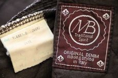 画像4: イタリア製 MB MULTIBLU 刺繍 コットン コーデュロイ キルティングベスト 焦げ茶 L★ジレ (4)