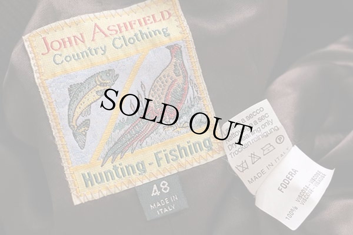 画像4: デッドストック★イタリア製 JOHN ASHFIELD コットン 太畝 コーデュロイ ハンティングベスト 焦げ茶 48 (4)