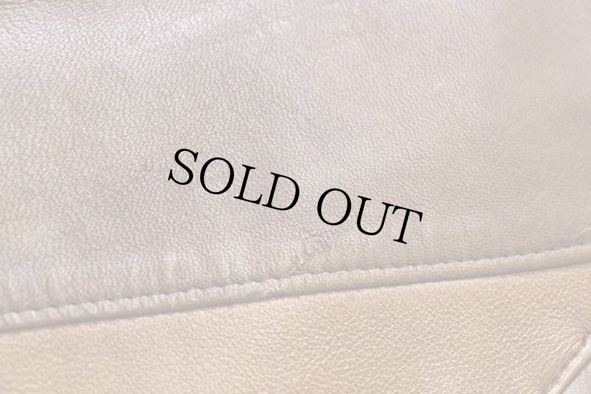 画像6: フィンランド製 Brandt&Co ツートン 切り替え スタンドカラー エルク レザーベスト 茶×薄茶 44 (6)