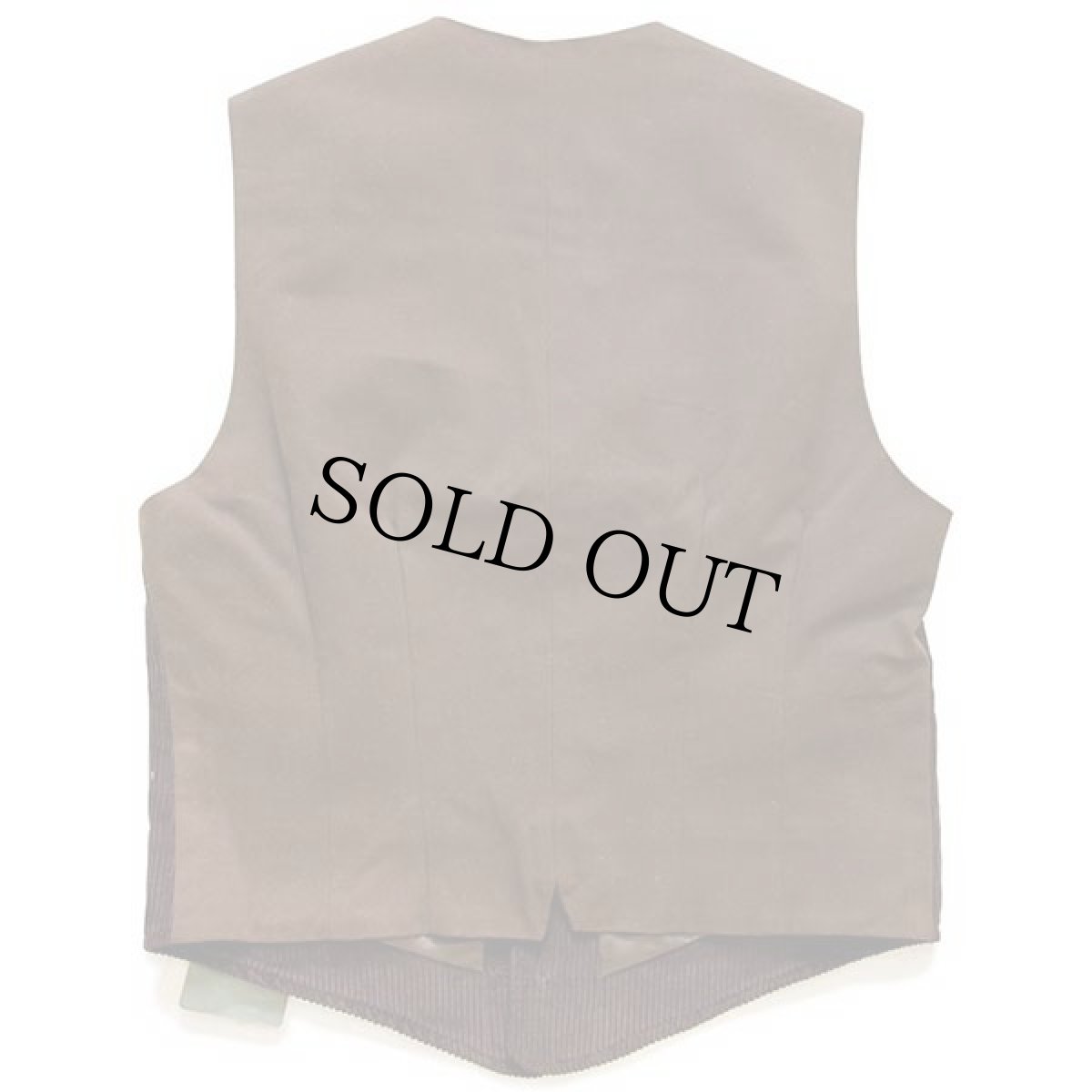 画像2: デッドストック★イタリア製 JOHN ASHFIELD コットン 太畝 コーデュロイ ハンティングベスト 焦げ茶 48 (2)