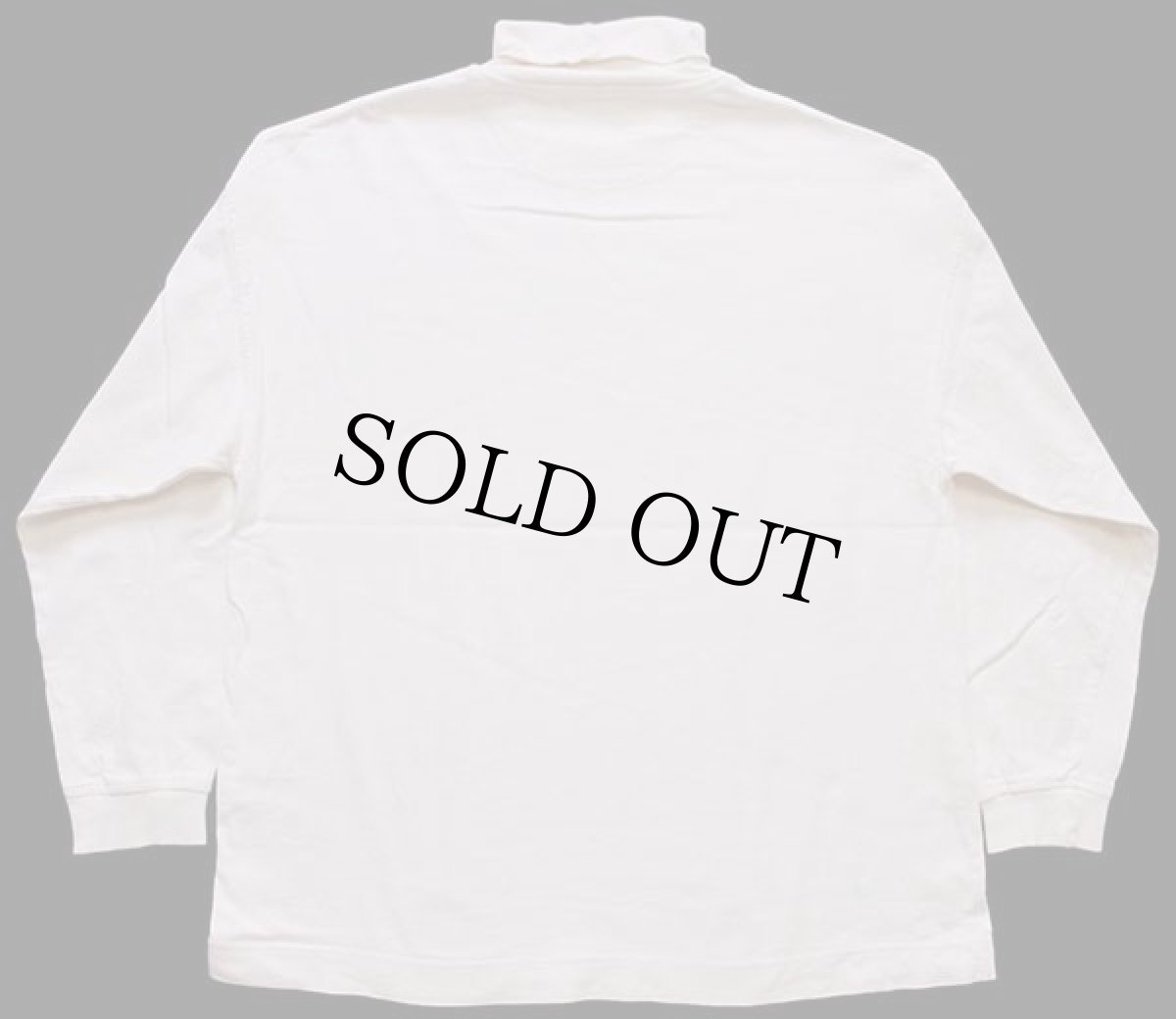 画像2: 90s GAPギャップ タートルネック 無地 コットン カットソー 生成り L (2)