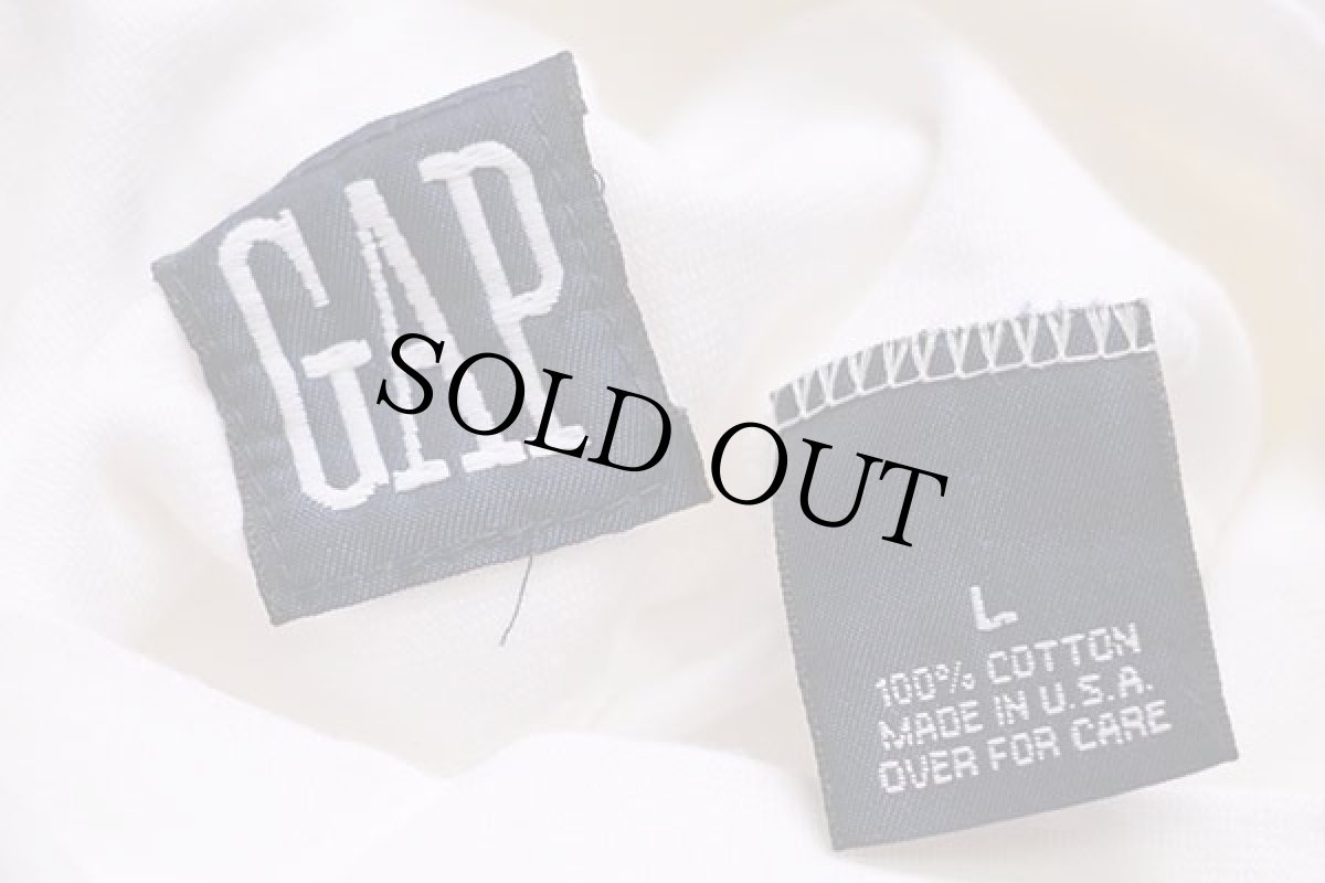 画像4: 90s USA製 GAPギャップ タートルネック 無地 コットン カットソー 白 L (4)