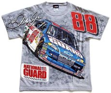 画像1: 00s NASCAR NATIONAL GUARD DALE JR オールオーバープリント Tシャツ グレー M (1)