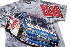 画像3: 00s NASCAR NATIONAL GUARD DALE JR オールオーバープリント Tシャツ グレー M (3)