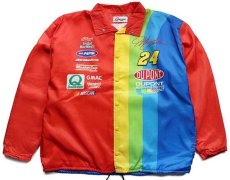 画像1: 90s NASCAR Jeff Gordon DUPONT Kellogg's PEPSI QUAKER STATE ナイロン レーシングジャケット レインボー (1)