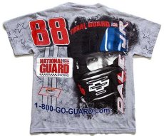画像2: 00s NASCAR NATIONAL GUARD DALE JR オールオーバープリント Tシャツ グレー M (2)