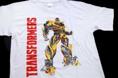 画像1: TRANSFORMERSトランスフォーマー バンブルビー コットンTシャツ 白 S (1)