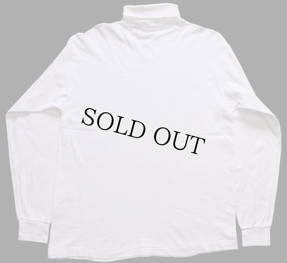 画像2: 90s USA製 GAPギャップ タートルネック 無地 コットン カットソー 白 L (2)