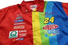 画像3: 90s NASCAR Jeff Gordon DUPONT Kellogg's PEPSI QUAKER STATE ナイロン レーシングジャケット レインボー (3)