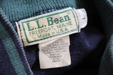 画像4: 80s USA製 L.L.Bean モックネック ヘビー コットン スウェット 紺 L (4)