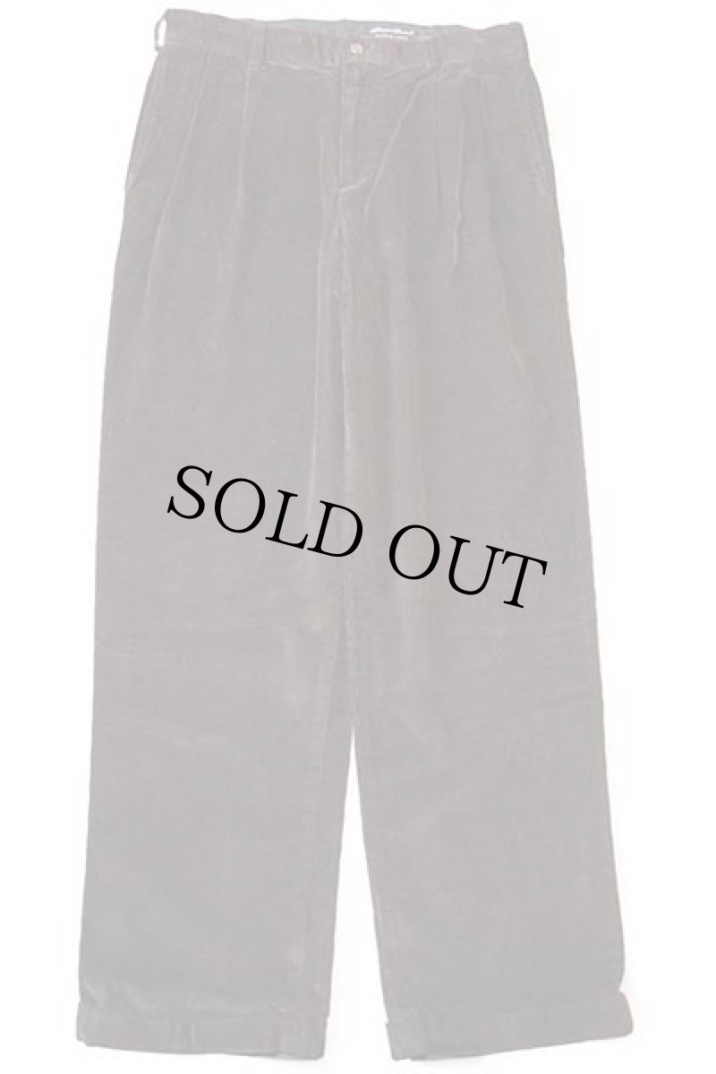 画像2: 00s EddieBauerエディーバウアー ツータック コットン コーデュロイパンツ 焦げ茶 w34 L32 (2)