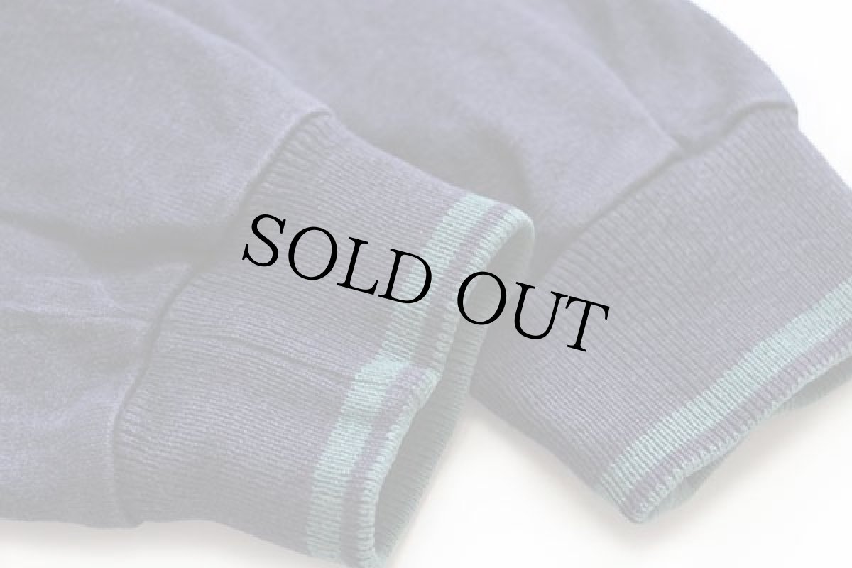 画像6: 80s USA製 L.L.Bean モックネック ヘビー コットン スウェット 紺 L (6)