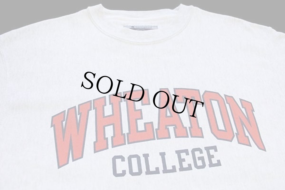 画像3: 00s メキシコ製 Championチャンピオン WHEATON COLLEGE リバースウィーブ スウェット 杢ライトグレー M (3)