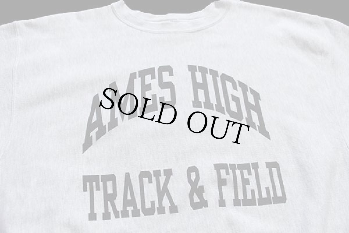 画像3: 00s メキシコ製 Championチャンピオン AMES HIGH TRACK&FIELD リバースウィーブ スウェット 杢グレー L (3)