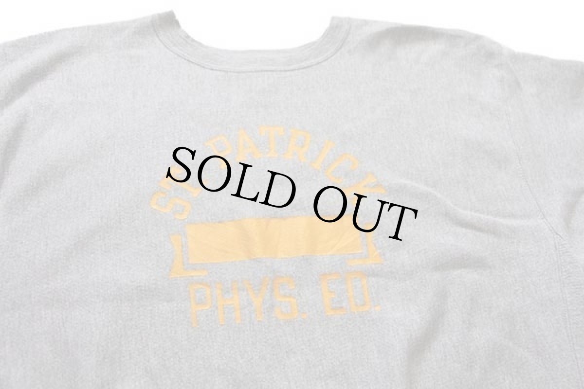 画像3: 00s メキシコ製 Championチャンピオン ST.PATRICK PHYS ED リバースウィーブ スウェット 杢グレー XL (3)