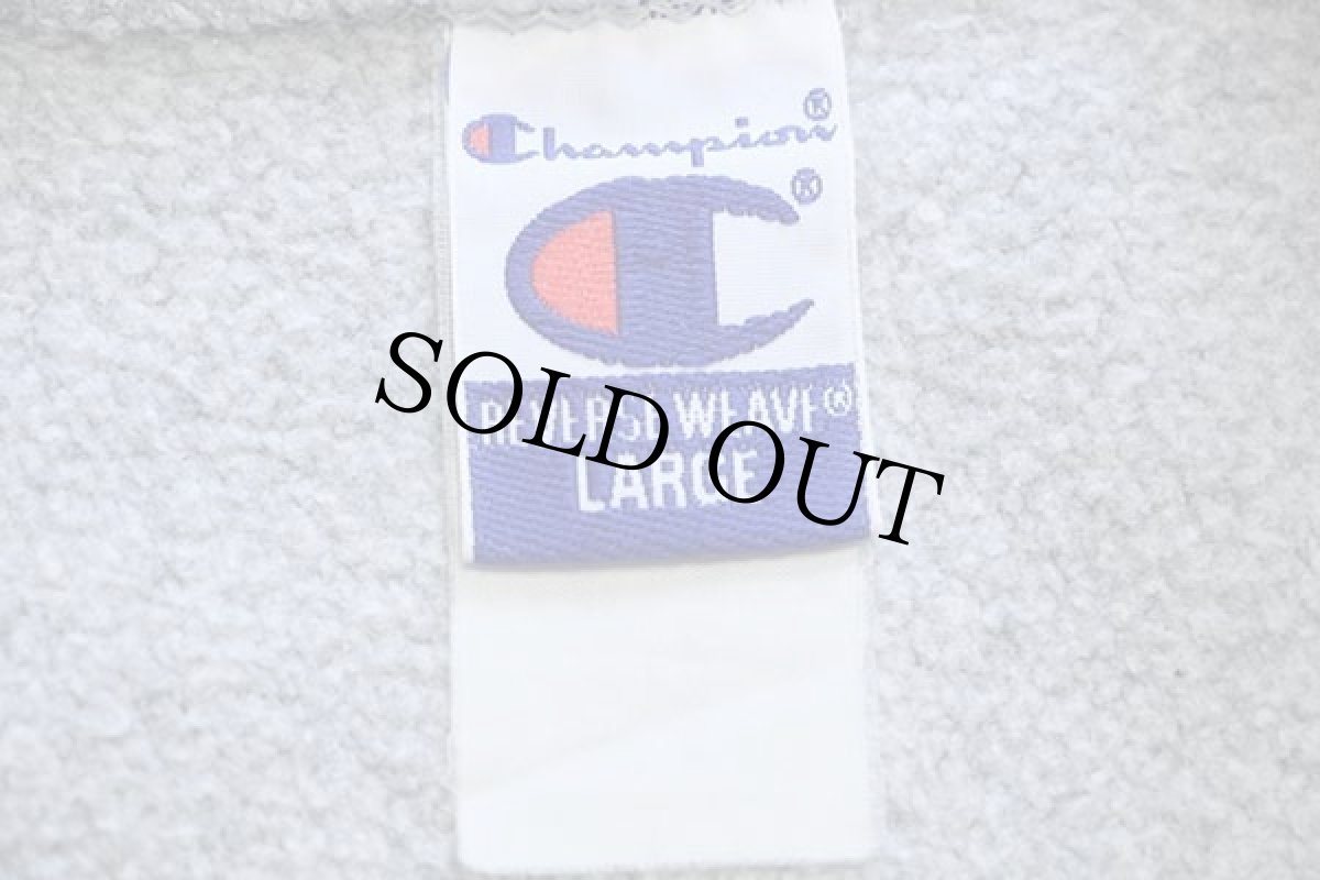 画像4: 90s Championチャンピオン ILLINOIS フェルトパッチ付き リバースウィーブ スウェット 杢グレー (4)