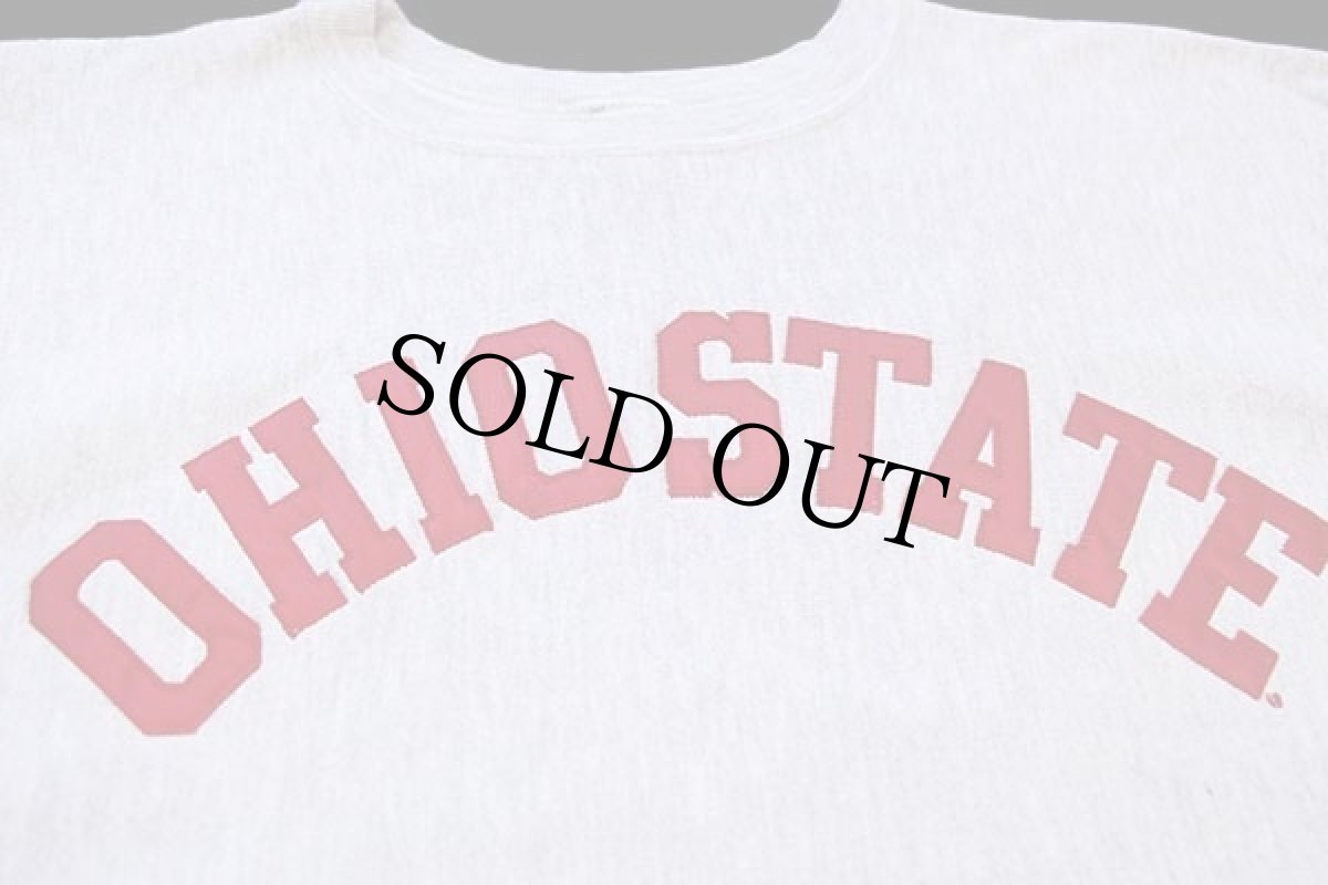 画像3: 90s Championチャンピオン OHIO STATE パッチ付き リバースウィーブ スウェット 杢ライトグレー (3)