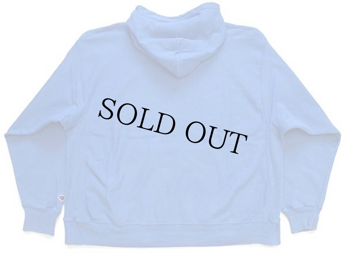 画像2: 00s Championチャンピオン 無地 目無し リバースウィーブ スウェットパーカー 青 2XL (2)