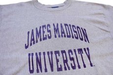 画像3: 90s メキシコ製 Championチャンピオン JAMES MADISON UNIVERSITY リバースウィーブ スウェット 杢グレー XL (3)