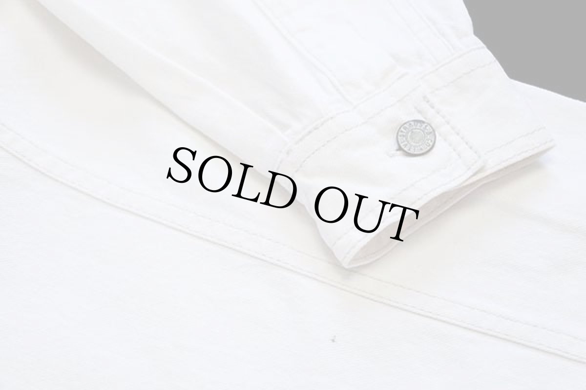 画像6: 90s Levi'sリーバイス カラーデニムシャツ 生成り L (6)