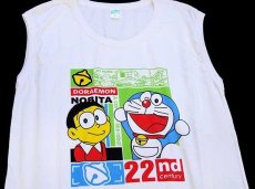 画像1: 00s DORAEMON NOBITA 22nd Century ドラえもん のび太 ノースリーブ コットンTシャツ 白 6 (1)