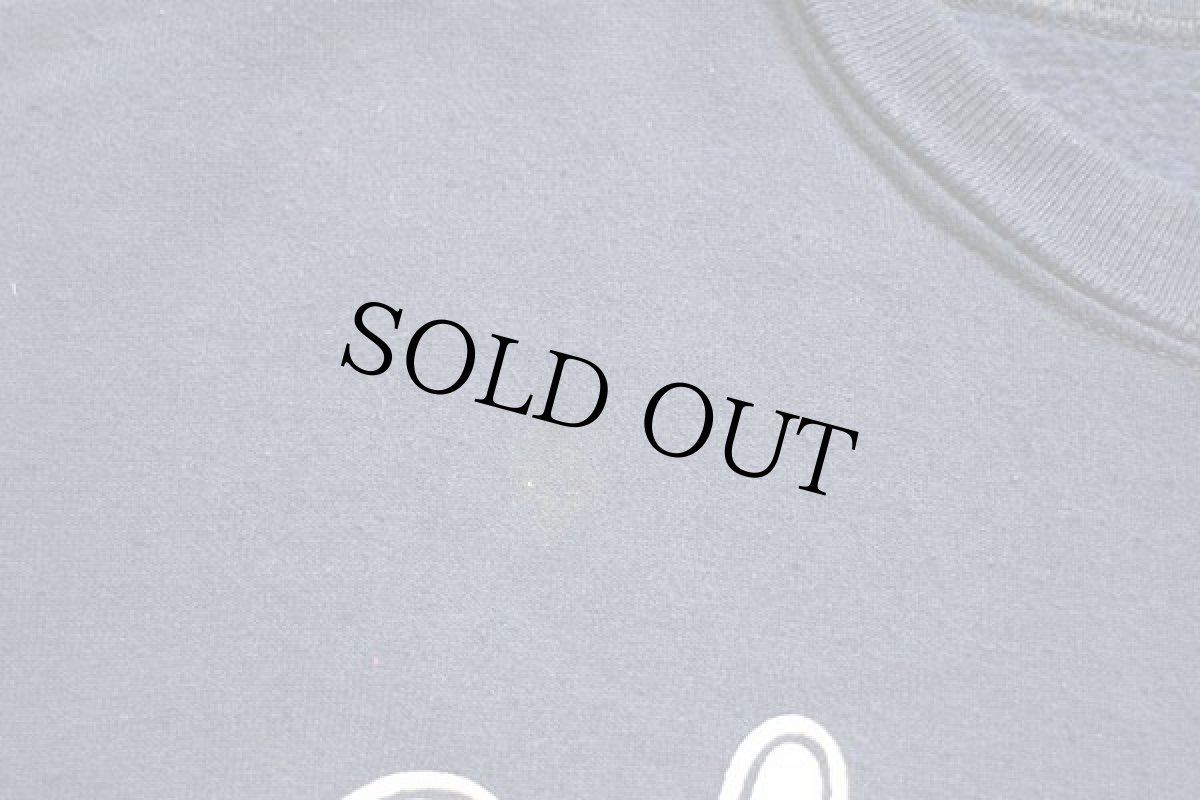 画像6: 90s USA製 GEORGETOWN Hoyas ブルドッグ マスコット ひび割れプリント スウェット 紺 XL (6)