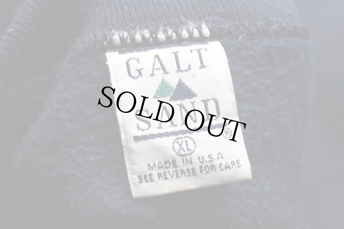 画像4: 90s USA製 GEORGETOWN Hoyas ブルドッグ マスコット ひび割れプリント スウェット 紺 XL (4)