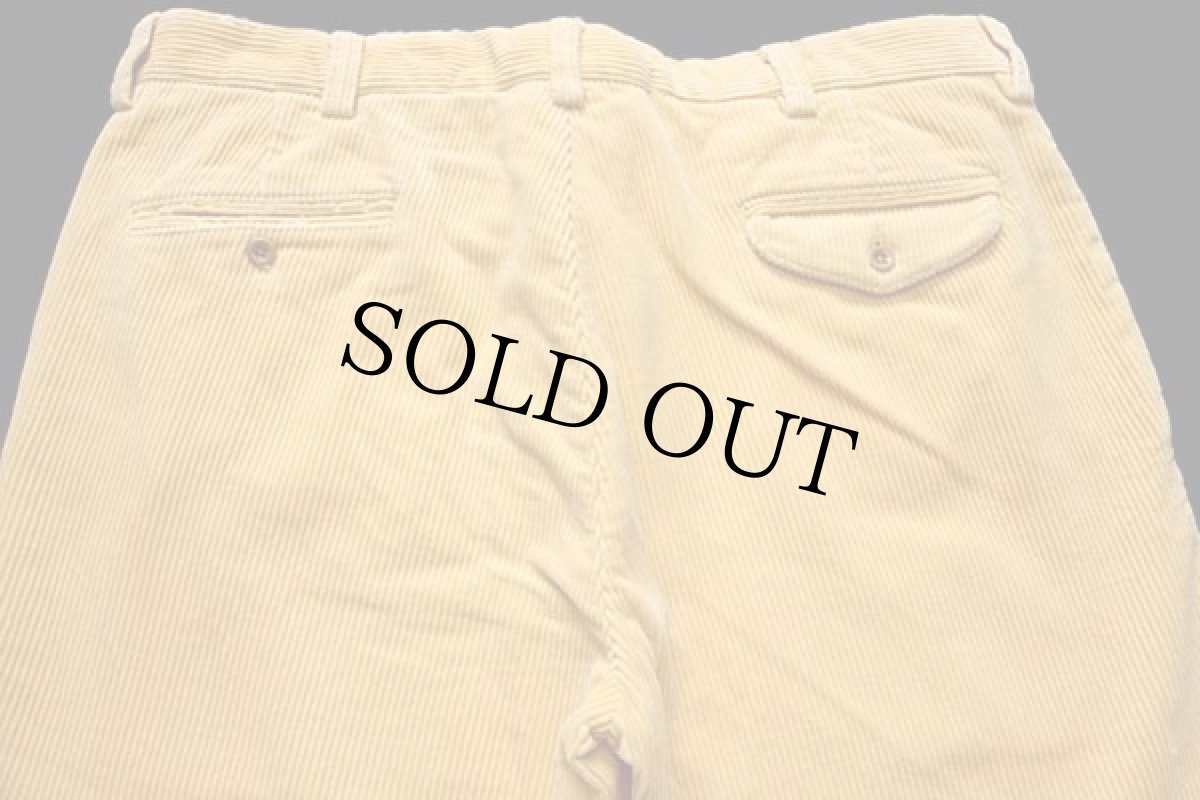 画像5: ポロ ラルフローレン コットン 太畝 コーデュロイパンツ 黄 w38★スラックス (5)