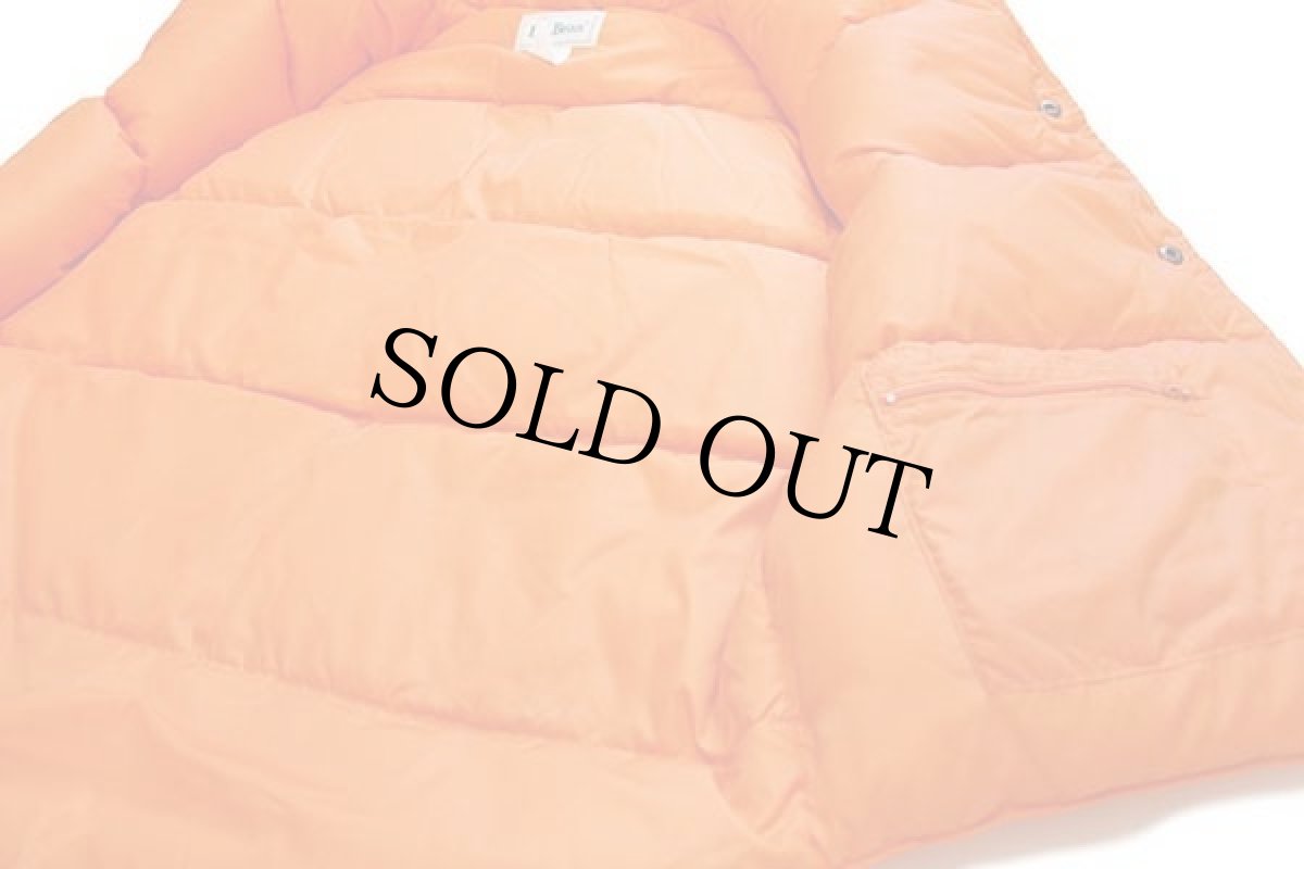 画像5: 00s L.L.Bean ナイロン ダウンベスト オレンジ M-T (5)