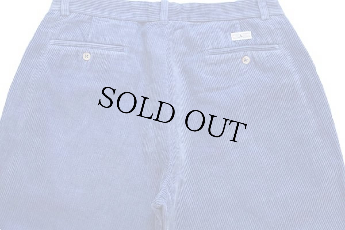 画像5: ポルトガル製 ポロ ラルフローレン コットン 太畝 コーデュロイパンツ 青 w34★スラックス (5)