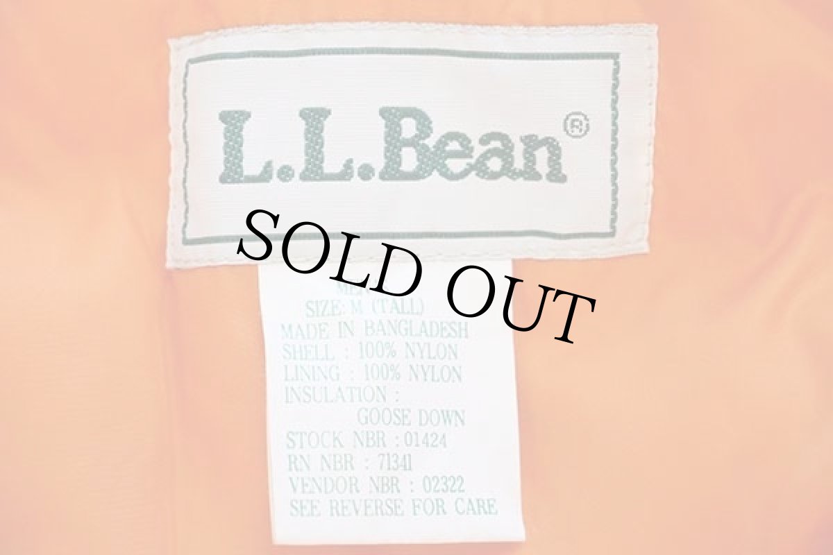 画像4: 00s L.L.Bean ナイロン ダウンベスト オレンジ M-T (4)