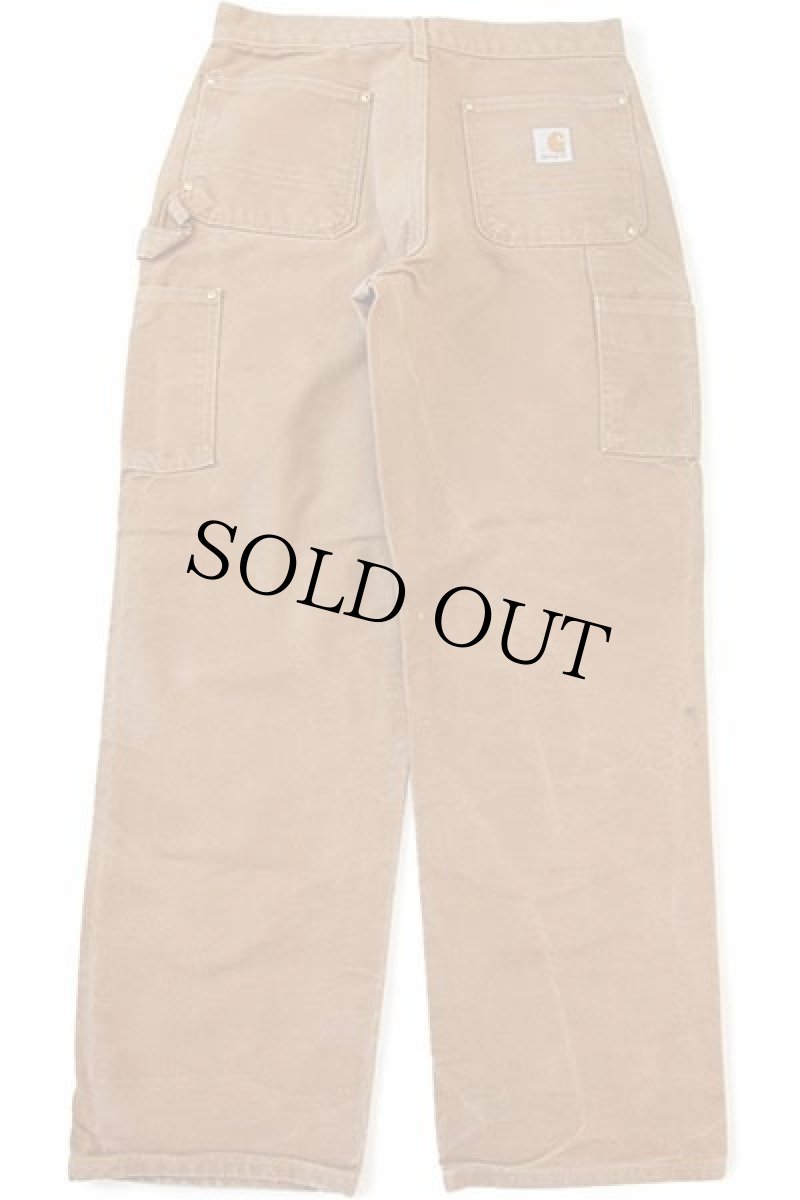 画像3: USA製 carharttカーハート ダブルニー ダック地 ペインターパンツ 茶 w30 L30 (3)