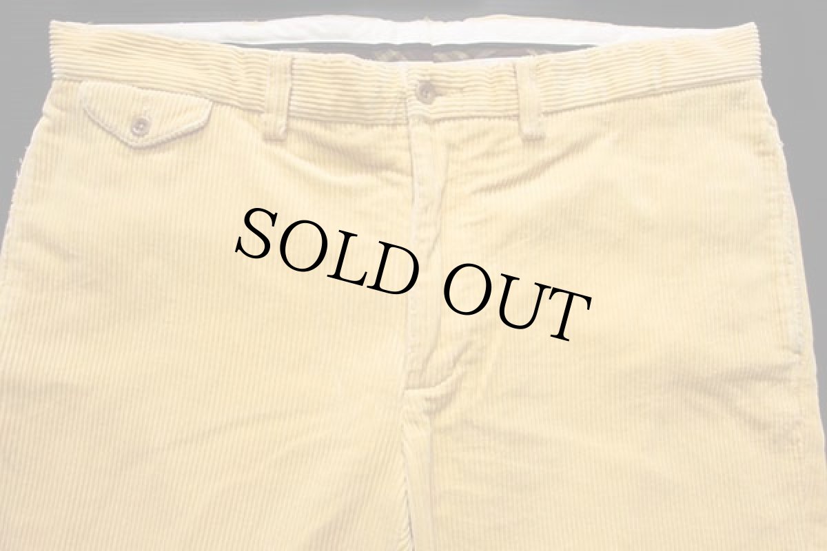 画像4: ポロ ラルフローレン コットン 太畝 コーデュロイパンツ 黄 w38★スラックス (4)