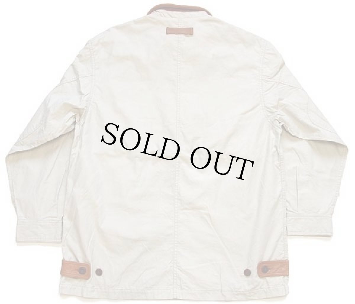 画像2: 90s EddieBauerエディーバウアー チンスト付き コットンポプリン フィールドコート アイボリー★ジャケット (2)