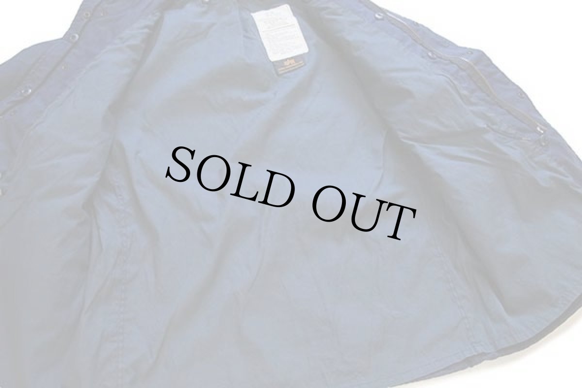 画像5: 90s USA製 ALPHAアルファ M-65 フィールドジャケット 紺 L-R (5)