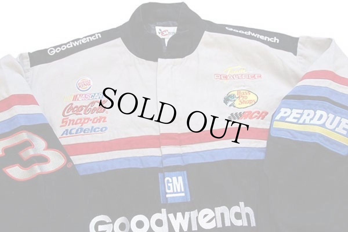 画像3: 90s CHASE NASCAR Goodwrench GM BURGER KING Coca-Cola Snap-on 刺繍&パッチ コットン レーシングジャケット L (3)
