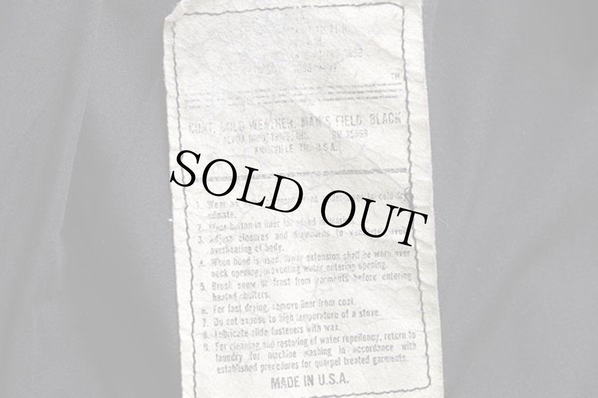 画像4: 90s USA製 ALPHAアルファ M-65 フィールドジャケット 黒 M-R (4)