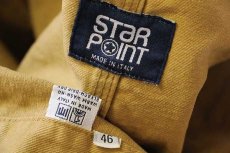 画像4: イタリア製 STAR POINT カラーデニム カバーオール カーキ 46 (4)