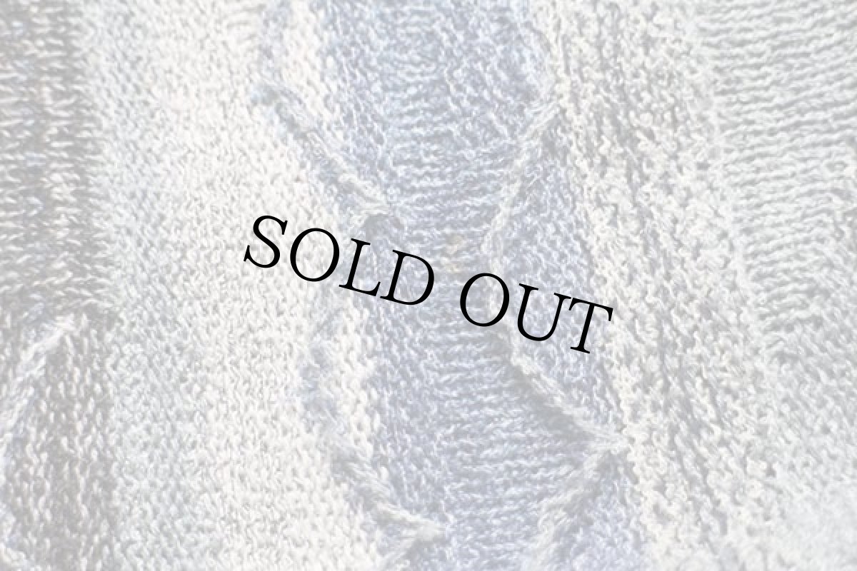 画像7: 90s USA製 BACHRACH ランダムストライプ 3D 立体編み ナイロン×アクリルニット セーター (7)