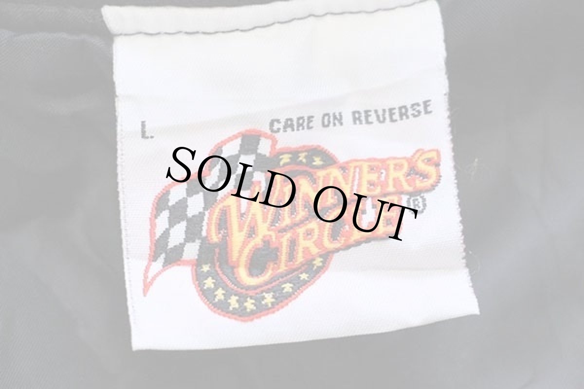 画像4: 90s NASCAR Jeff Gordon DUPONT MOTORSPORTS刺繍 ツートン キルティングライナー コットン レーシングジャケット 黒×赤 L (4)