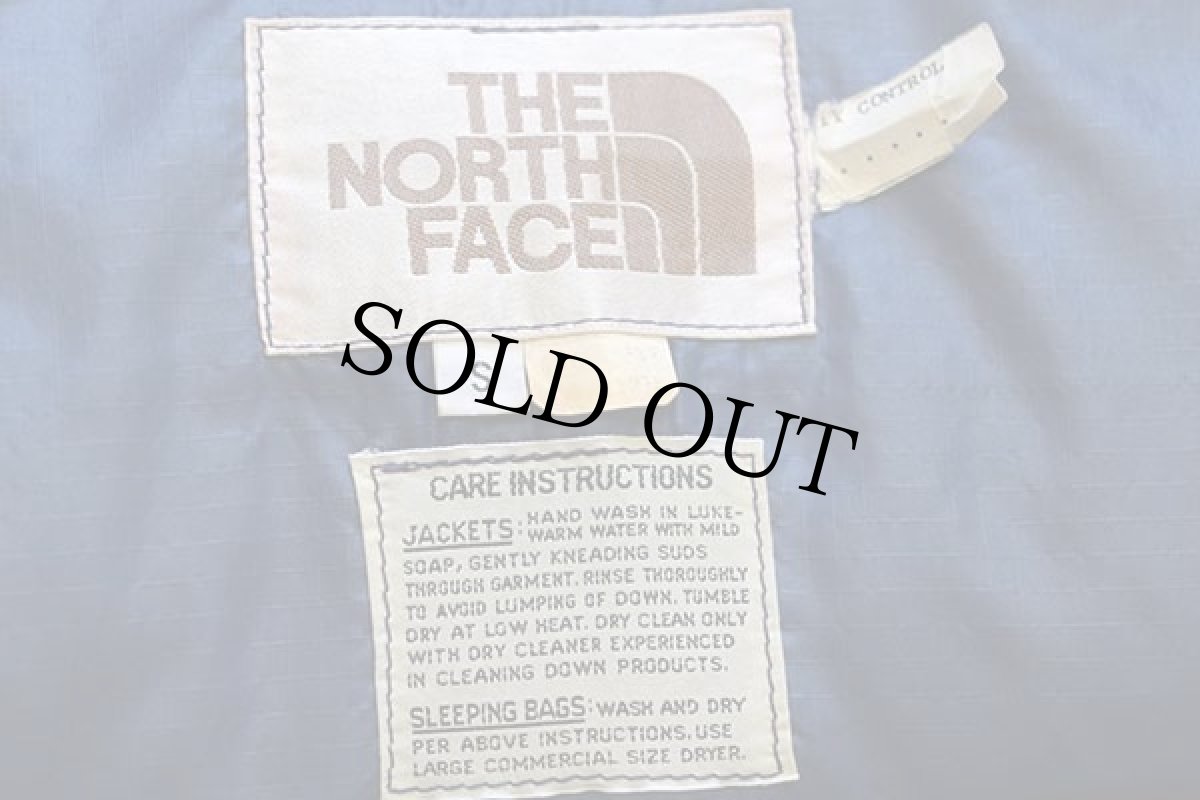 画像4: 70s THE NORTH FACEノースフェイス 茶タグ ナイロン ダウンベスト 紺 S (4)