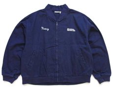 画像1: 90s L.L.Bean WHATCOM EDUCATIONAL CREDIT UNION Nancy刺繍 コットンツイルジャケット 紺 XL (1)